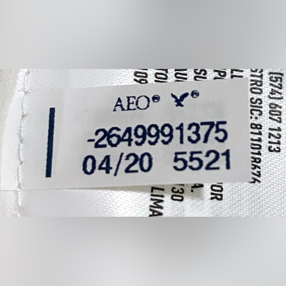 American Eagle Womens S Solid Classic White Ruffle  Sleeve Top Boho Classic - Picture 14 of 14